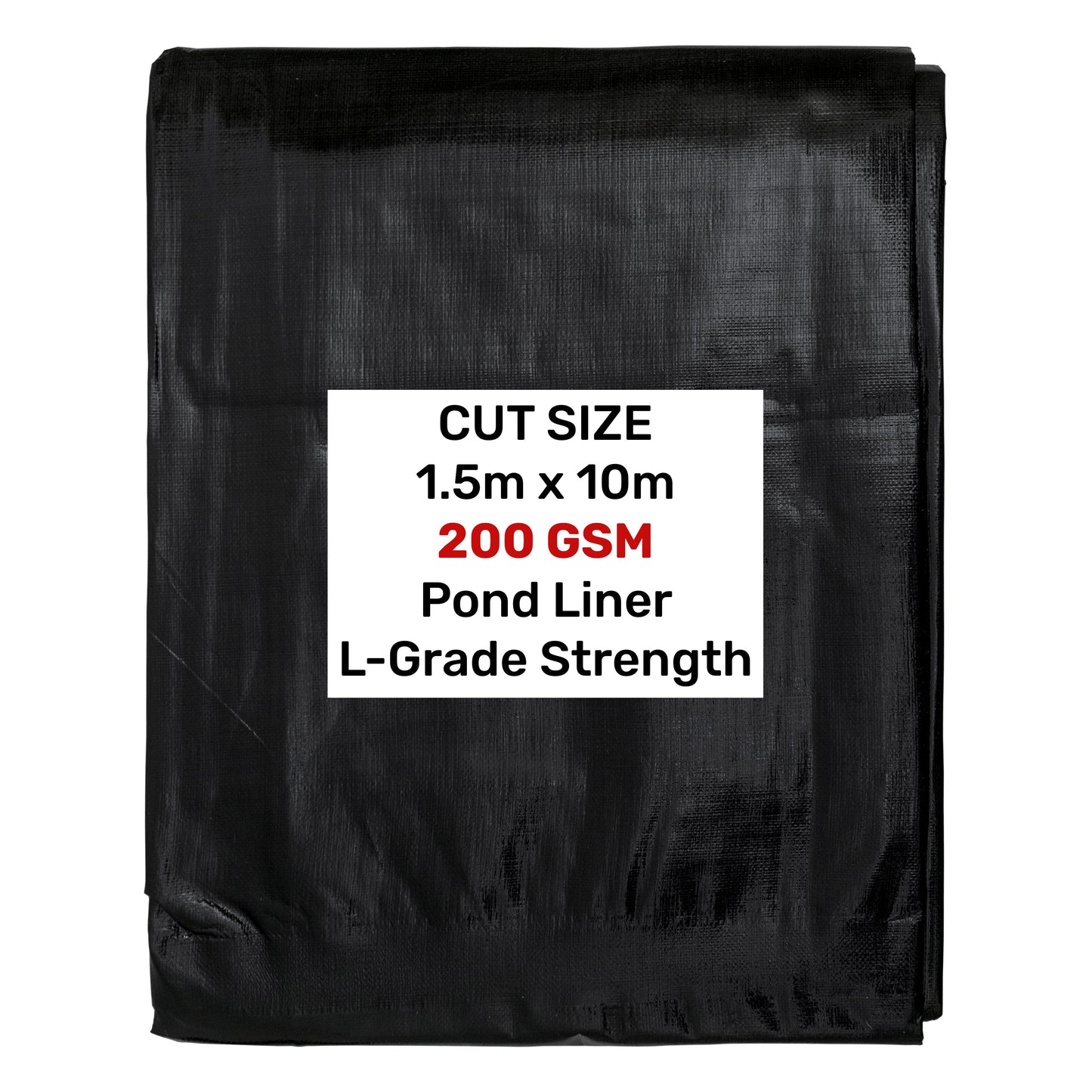 Pond Liner L-Grade 1.5m x 10m Heavy Duty Outdoor Sheet Waterproof Pond Membrane