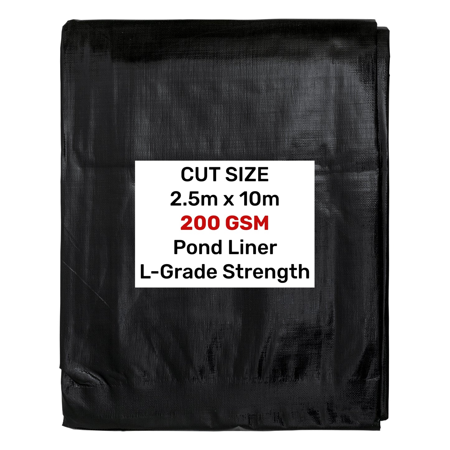 Pond Liner L-Grade 2.5m x 10m Heavy Duty Outdoor Sheet Waterproof Pond Membrane