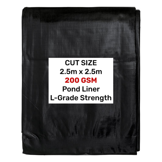 Pond Liner L-Grade 2.5m x 2.5m Heavy Duty Outdoor Sheet Waterproof Pond Membrane