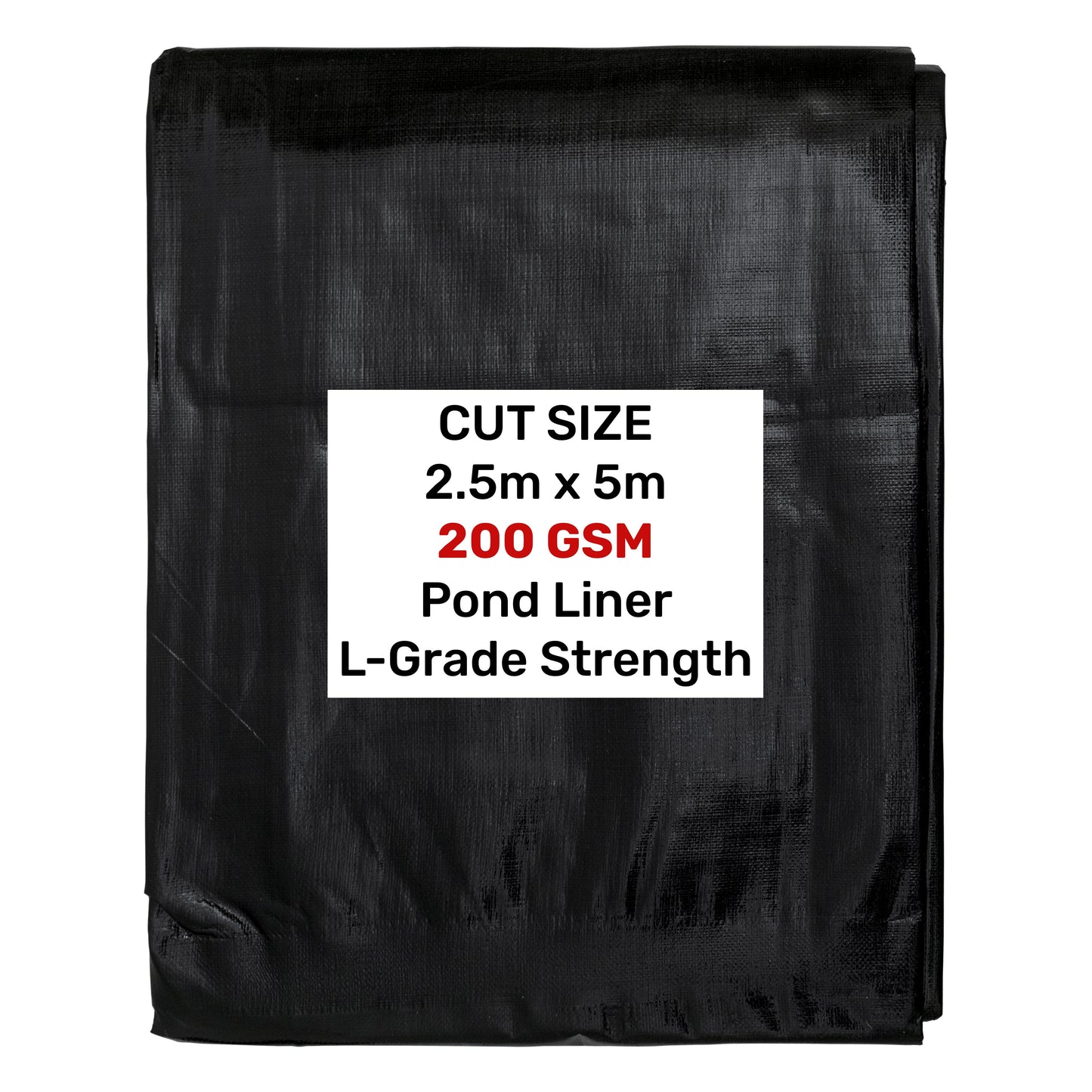 Pond Liner L-Grade 2.5m x 5m Heavy Duty Outdoor Sheet Waterproof Pond Membrane
