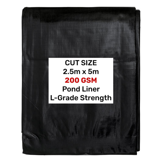 Pond Liner L-Grade 2.5m x 5m Heavy Duty Outdoor Sheet Waterproof Pond Membrane