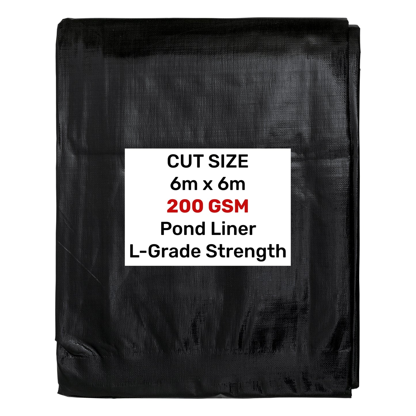 Pond Liner L-Grade 6m x 6m Heavy Duty Outdoor Sheet Waterproof Pond Membrane