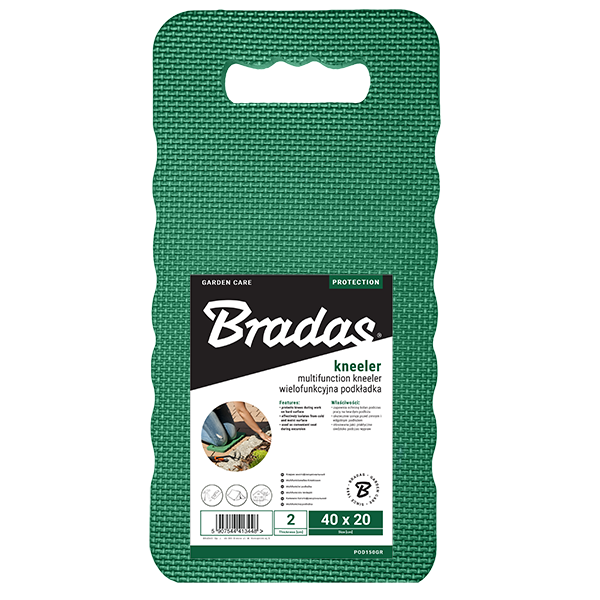 AP Supplies Digger-Hoe Garden Tool with Multifunction Kneeler Mat, Green