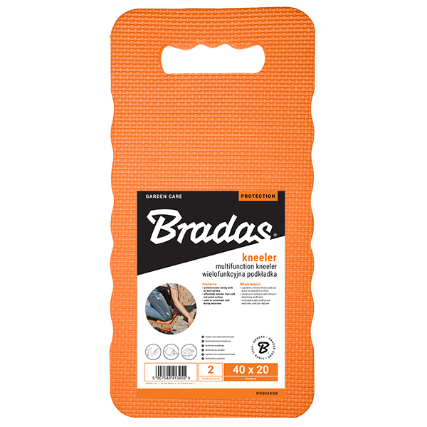 AP Supplies Wide Spade Garden Tool with Multifunction Kneeler Mat, Orange