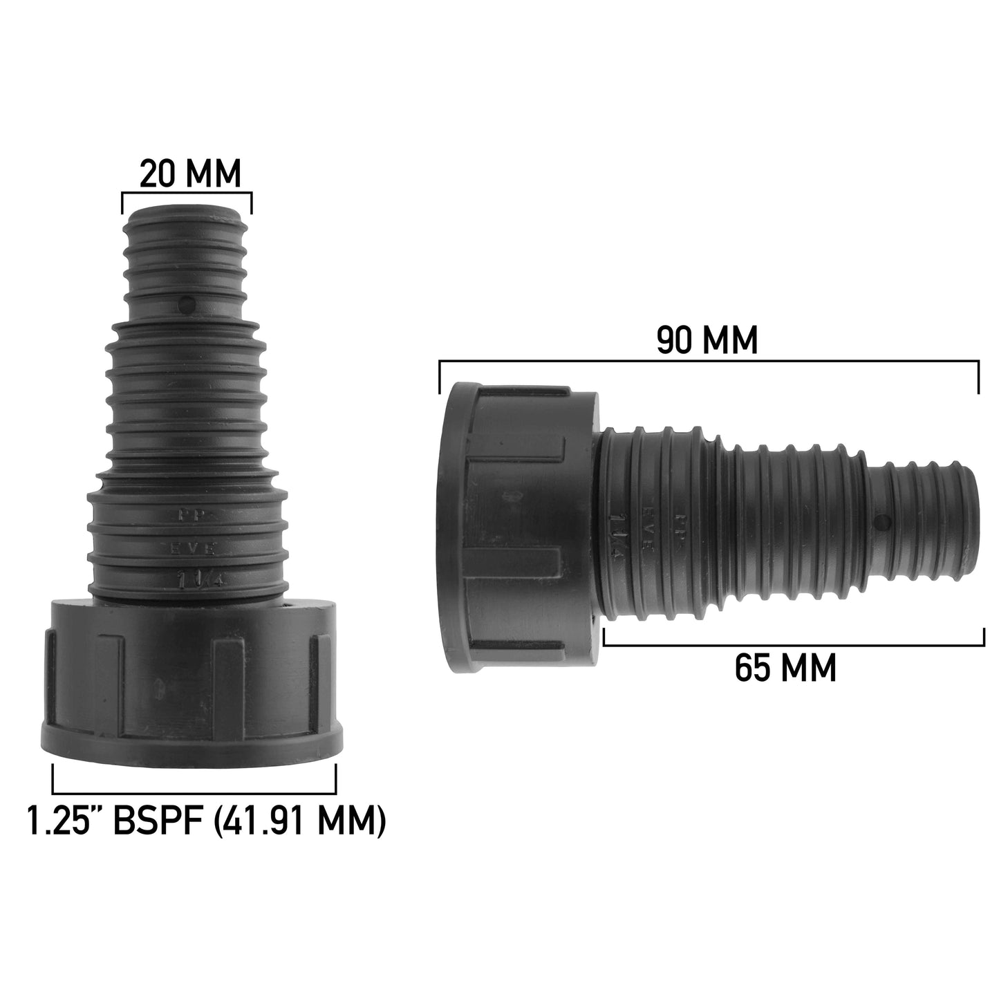 Pond Connector 1.25in BSPF- 20/25/32mm Outdoor Watering Kit Pet and Pond Supply