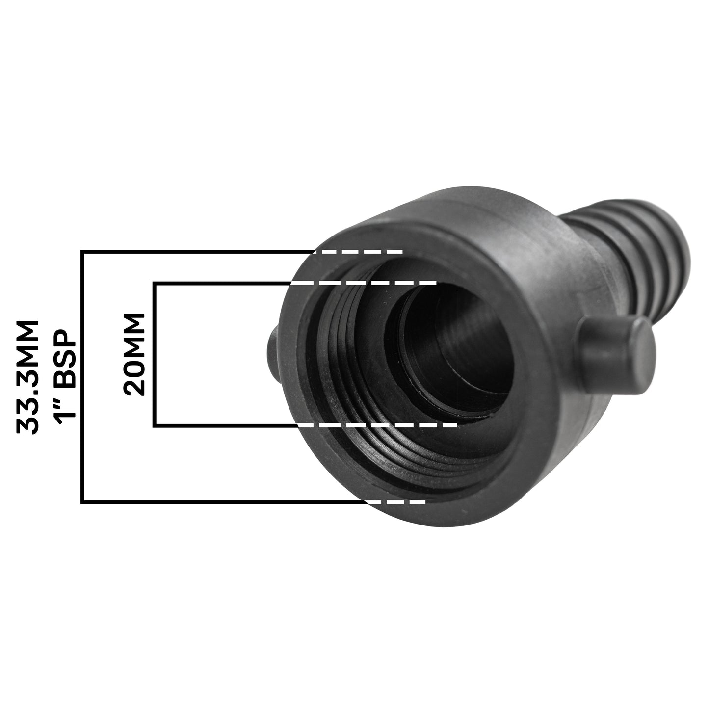 Pond Straight Connector 1in BSPF - 25mm Hose Connector Set Garden Irrigation Kit