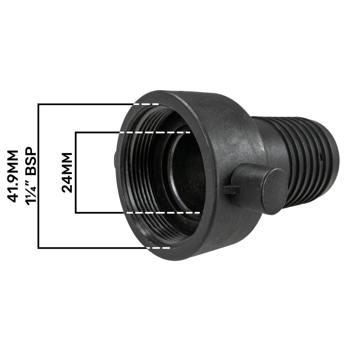 Pond Straight Connector 1.25in BSPF - 32mm Hose Connector Set BSP Thread Fitting