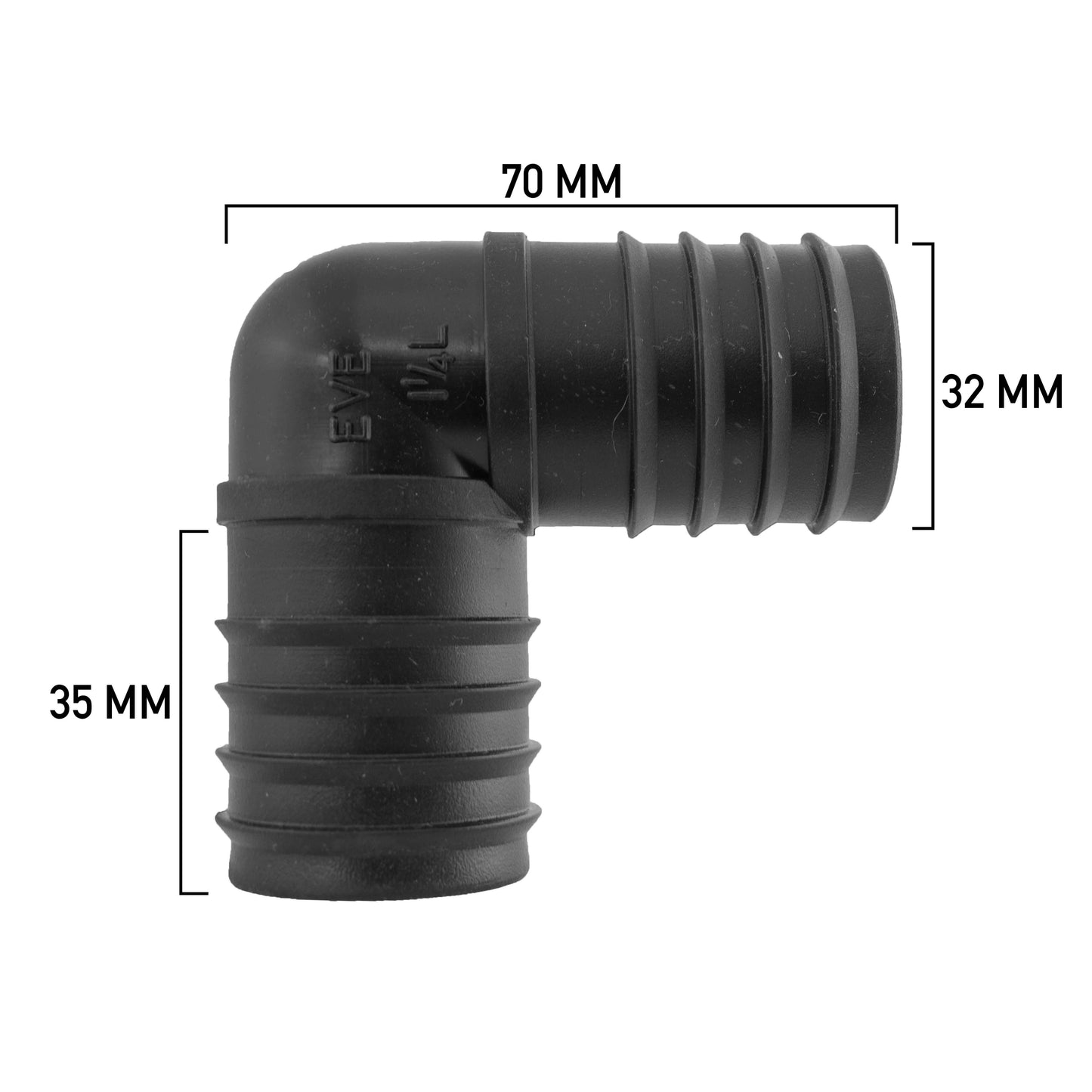 Pond Elbow Connector 32mm Water Flow Control Pet and Pond Supply