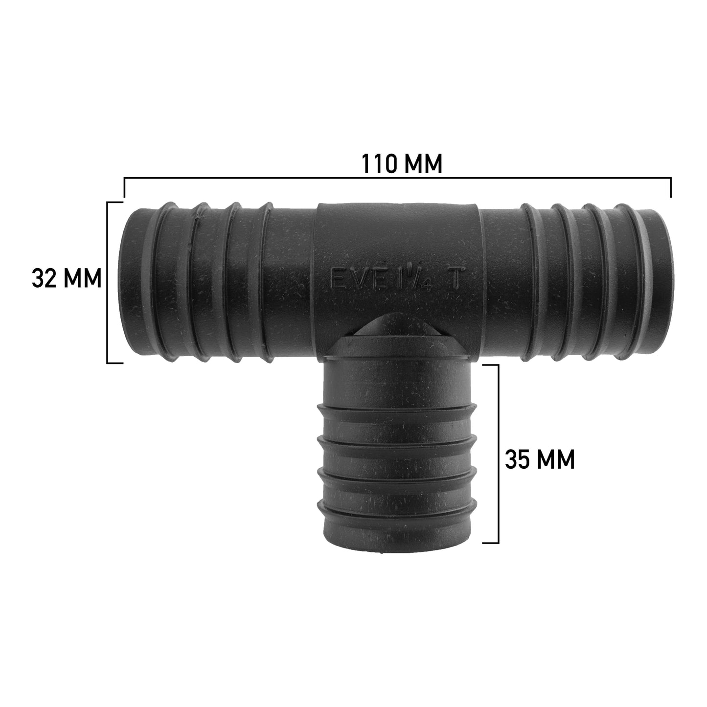 Pond Tee Connector 32mm Drip Irrigation Fitting Garden Irrigation Kit