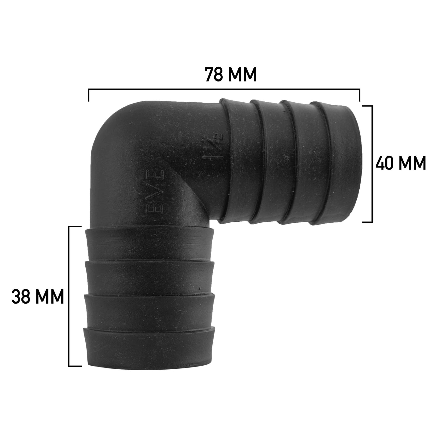 Pond Elbow Connector 40mm Water Flow Control Pet and Pond Supply