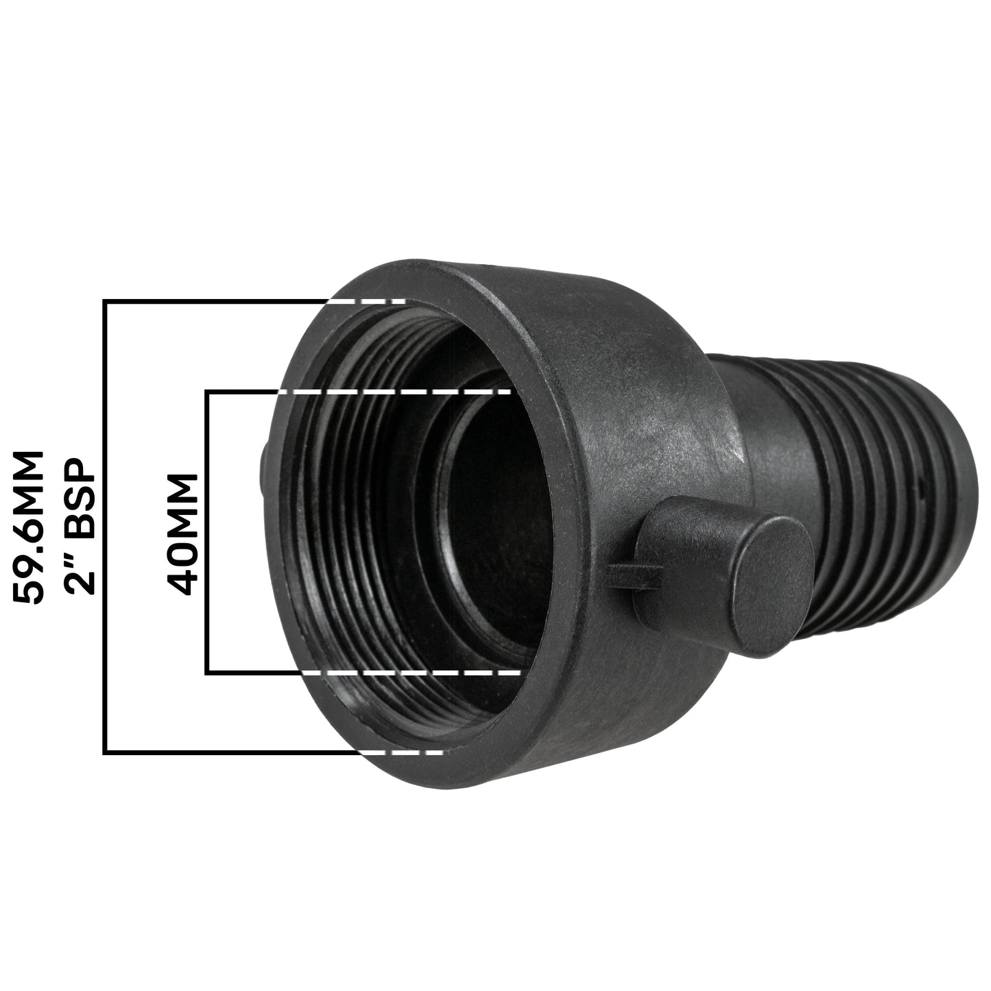 Pond Straight Connector 2in BSPF - 50mm Hose Connector Set Garden Irrigation Kit