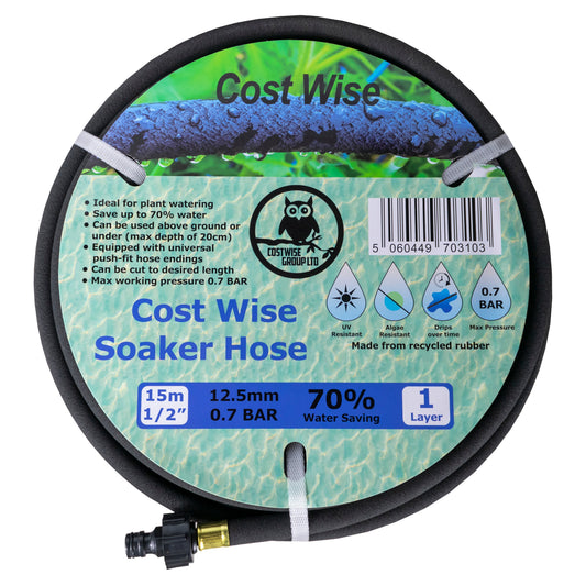 Porous Pipe with Connector Cost Wise 15m Outdoor Watering Kit Hose Connector Set
