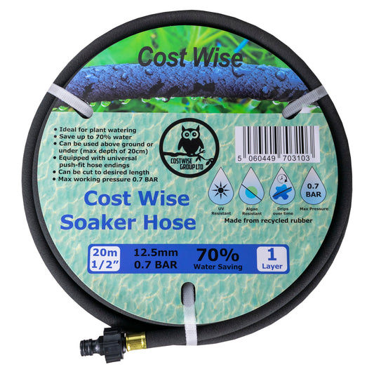 Porous Pipe with Connector Cost Wise 20m Outdoor Watering Kit Hose Connector Set