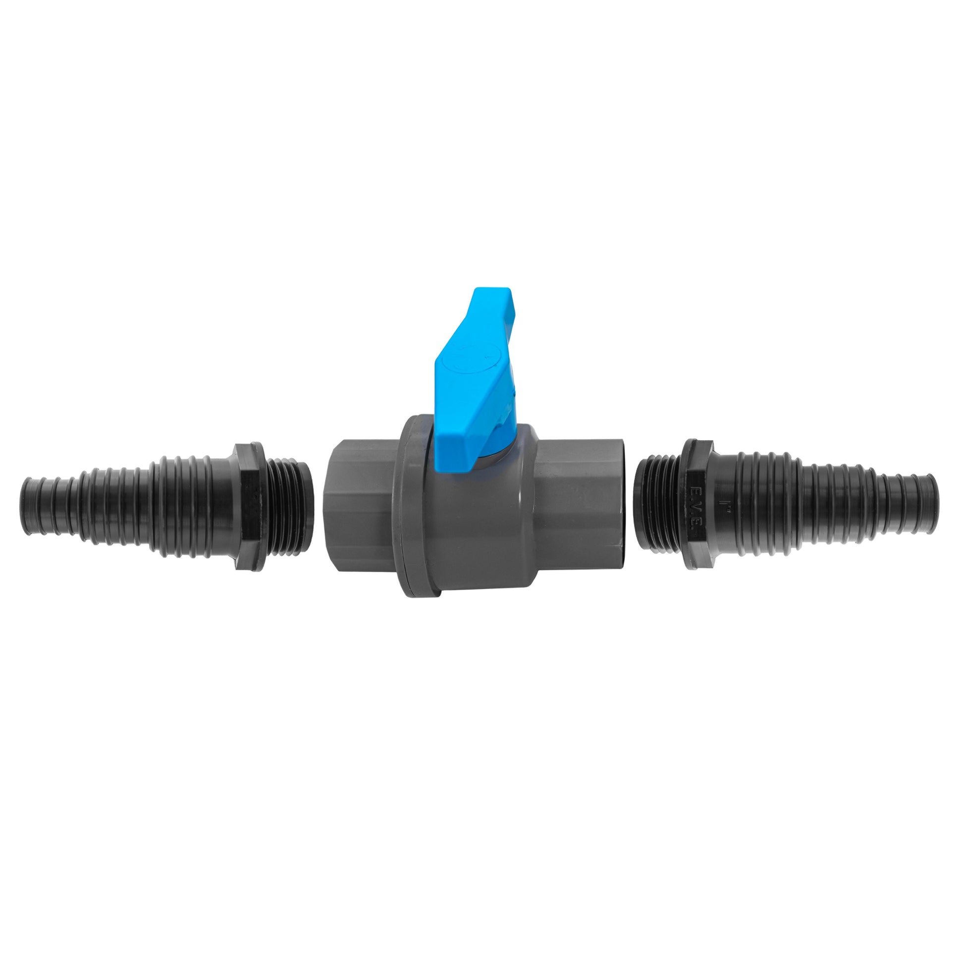 AP Supplies 1" BSPF Stopcock with Multi Size Pond Connector 20/25/32mm Kit