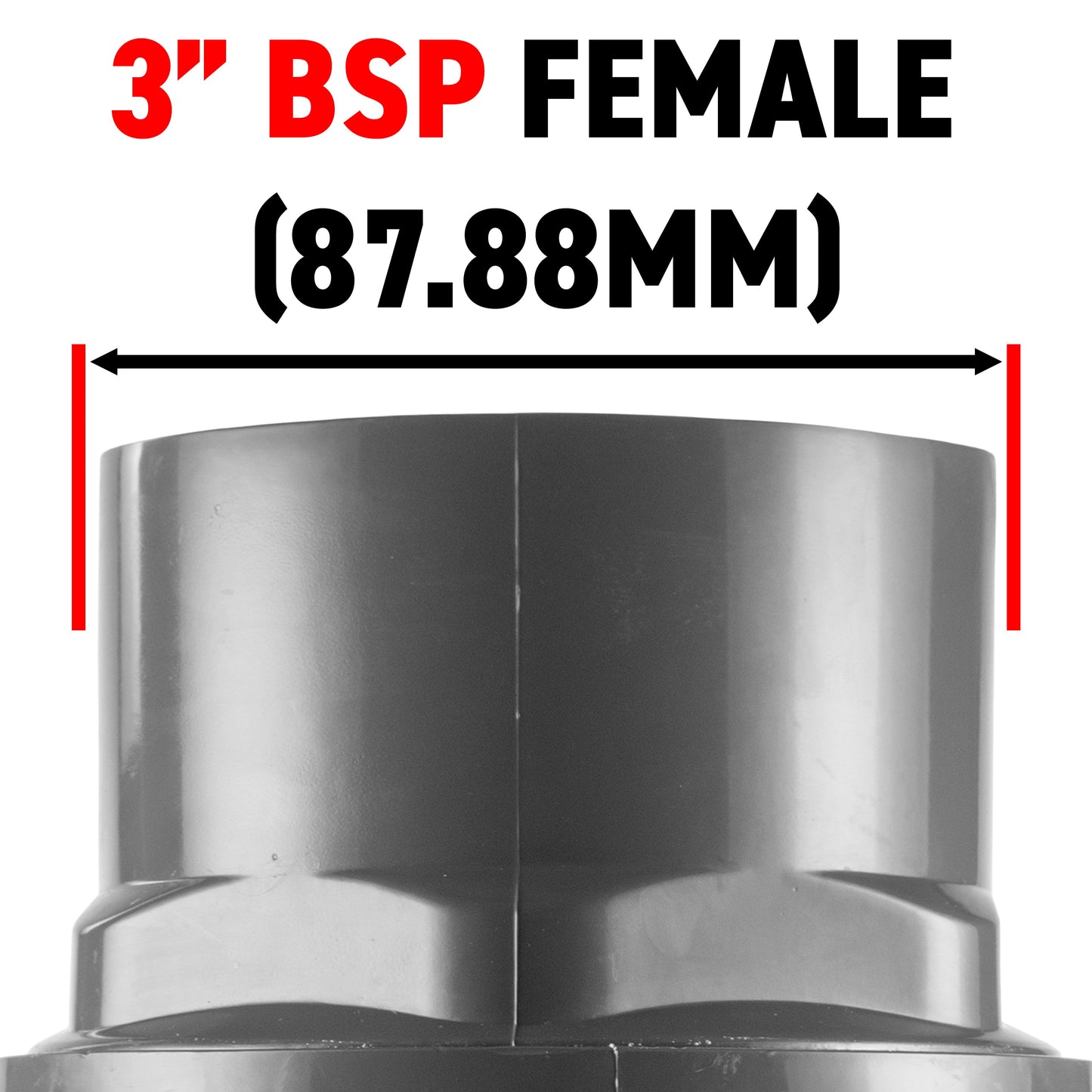 PP 3in BSPF Stopcock with Stainless Steel Ball Valve and Handle Water Connector