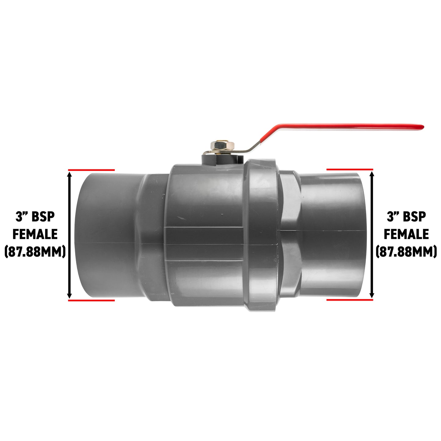 PP 3in BSPF Stopcock with Stainless Steel Ball Valve and Handle Water Connector