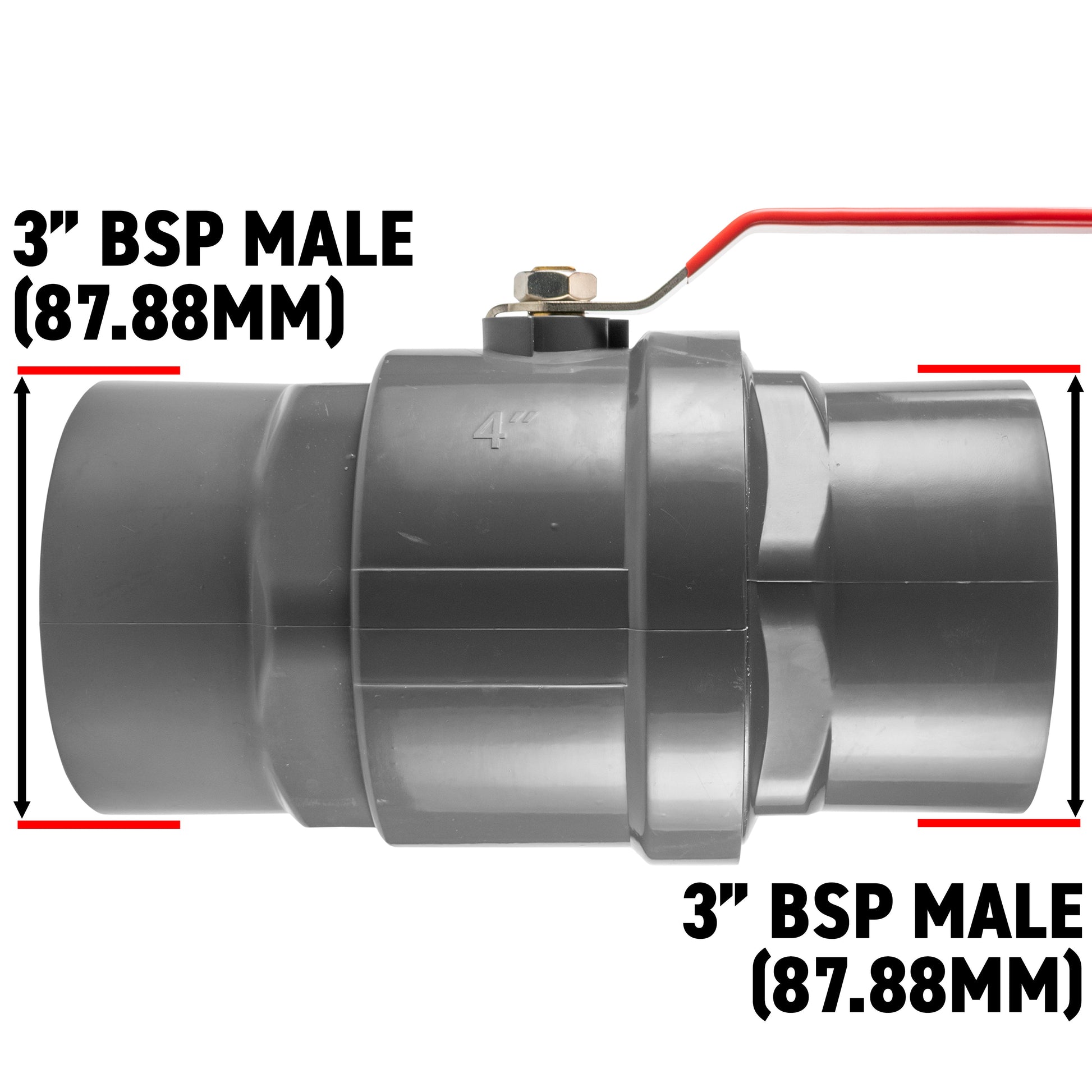 AP Supplies Stainless Steel PP 3" BSPF Stopcock with Camlock 3” Type F Kit