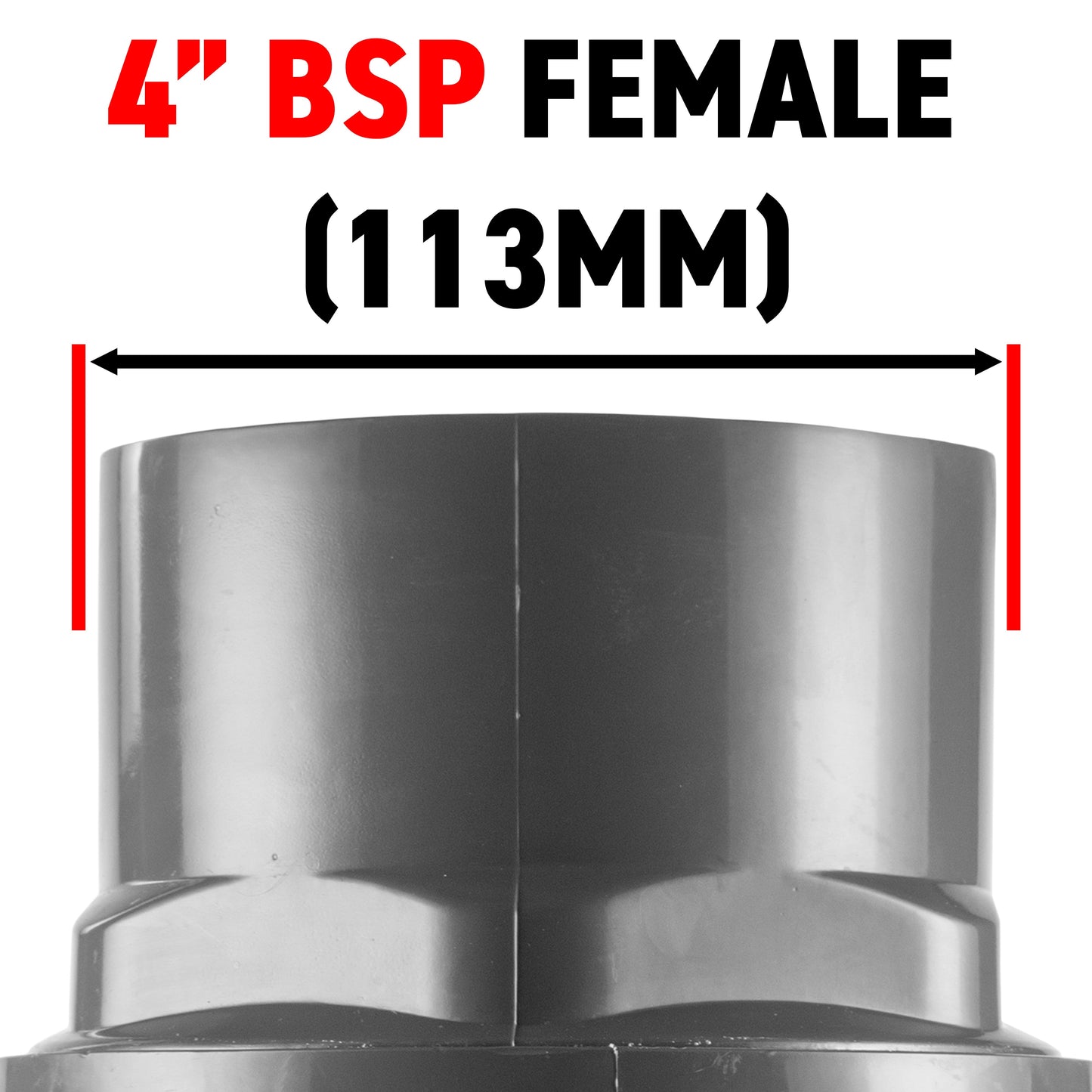 PP 4in BSPF Stopcock with Stainless Steel Ball Valve and Handle Water Connector