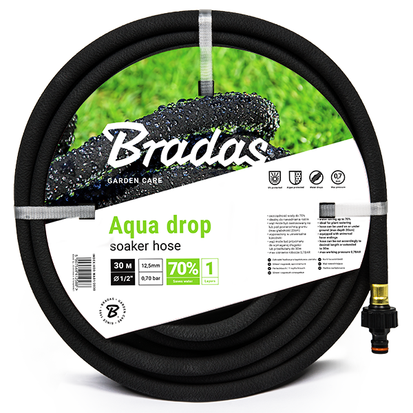 AP Supplies Aqua-Drop Soaker Hose with Connector 30m