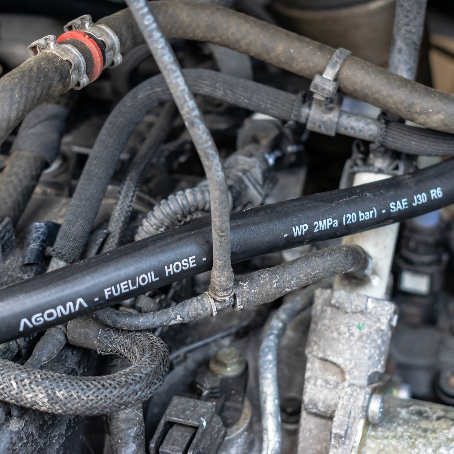 Rubber 4mm Braided Fuel, Oil Hose SAE J30 R6 for Pipe and Water Fitting