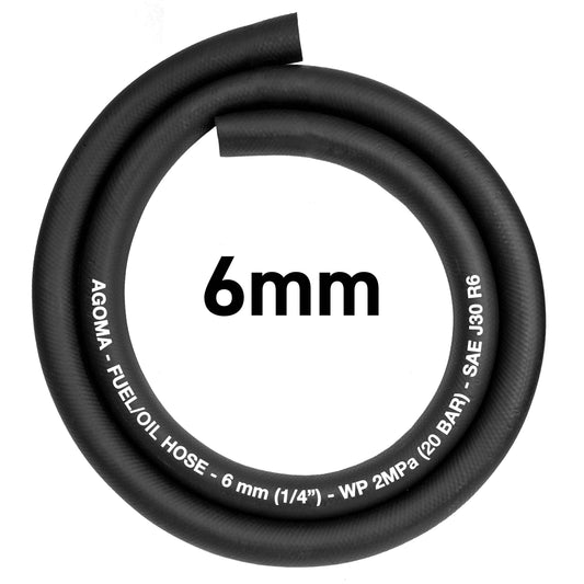Rubber 6mm Braided Fuel, Oil Hose SAE J30 R6 for Pipe and Water Fitting