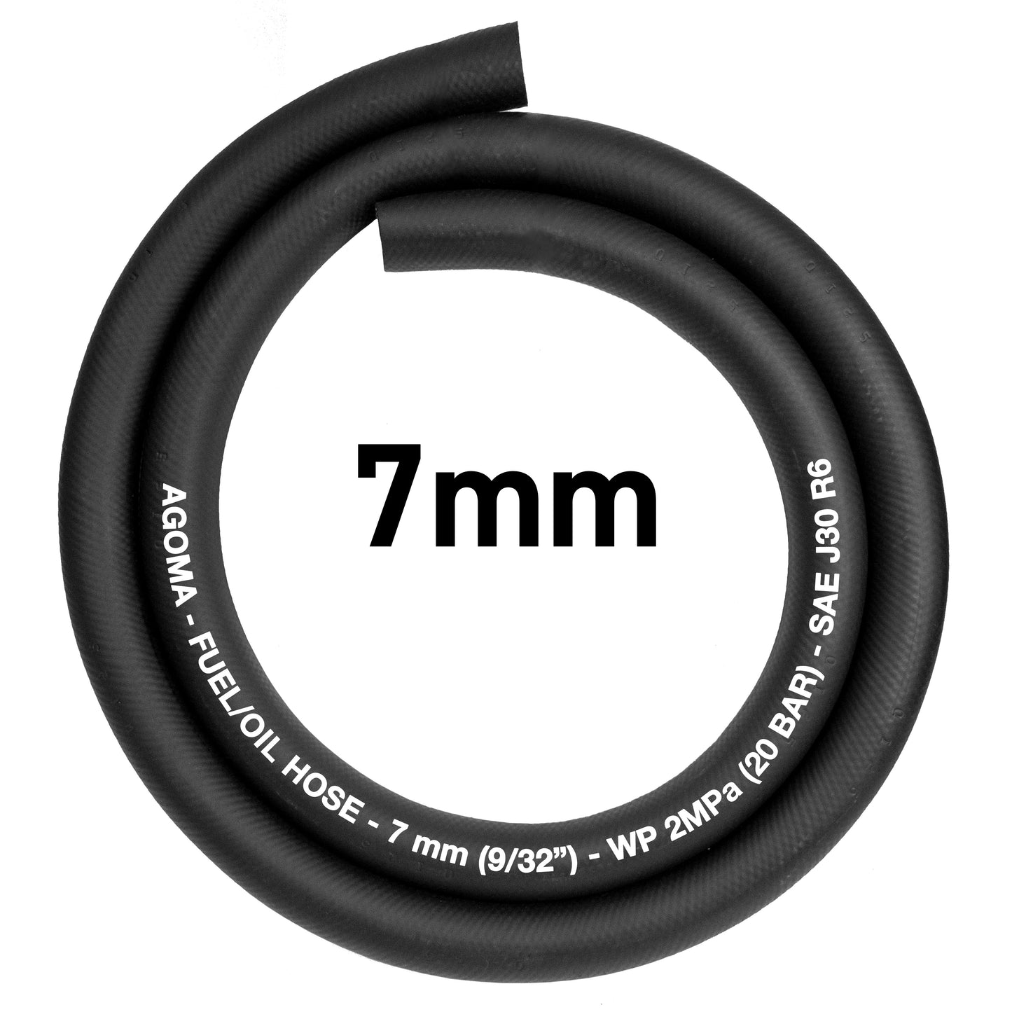 Rubber 7mm Braided Fuel, Oil Hose SAE J30 R6 for Pipe and Water Fitting