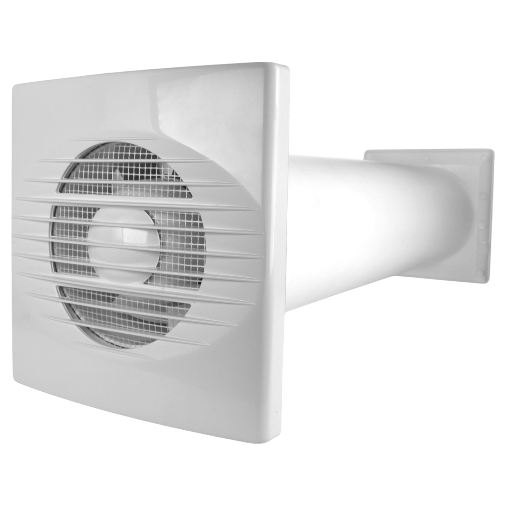 AP Supplies Through Wall Ventilation Kit RICO Standard Fan with White External Vent