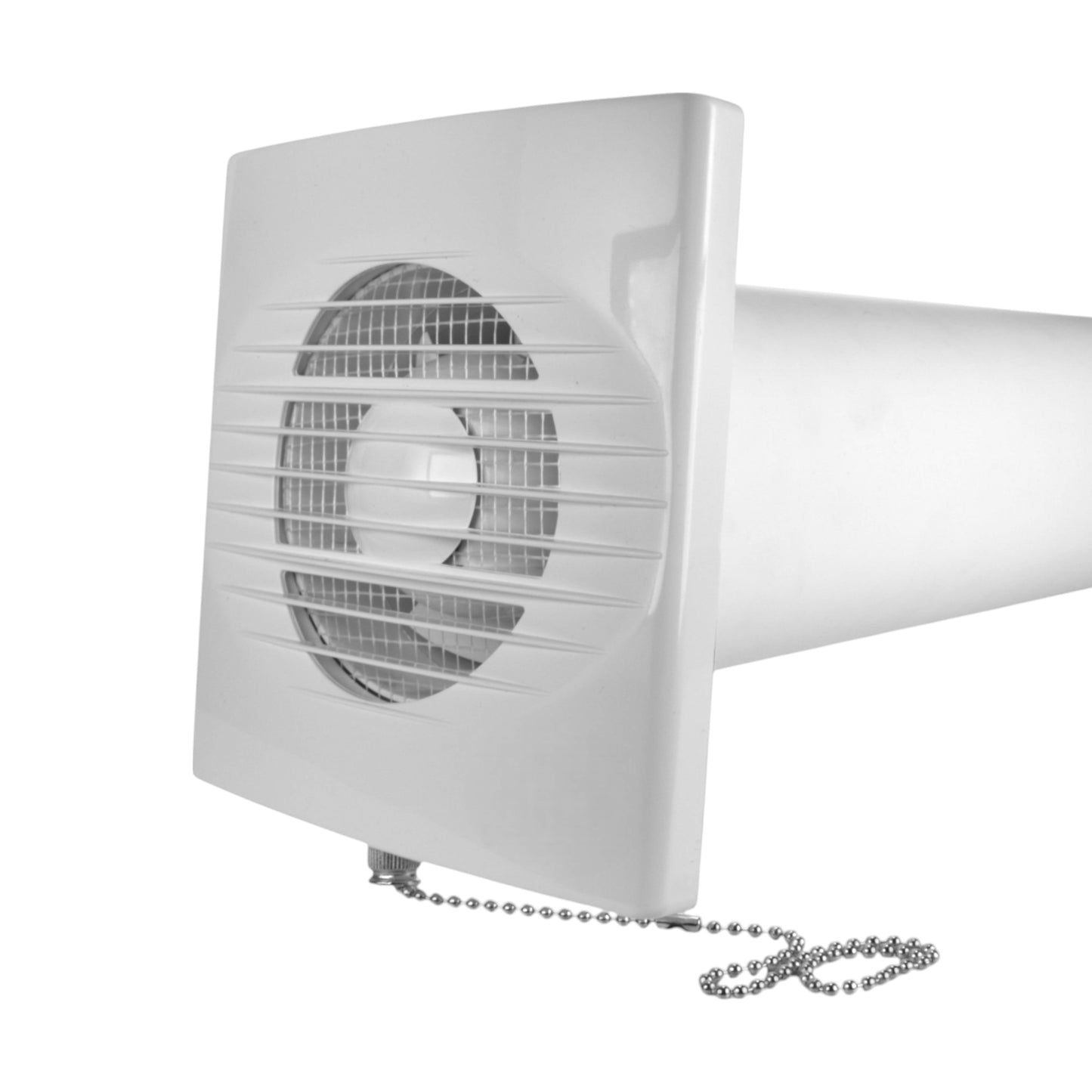 AP Supplies Through Wall Ventilation Kit RICO Pull-Cord Switch Fan with White External Vent