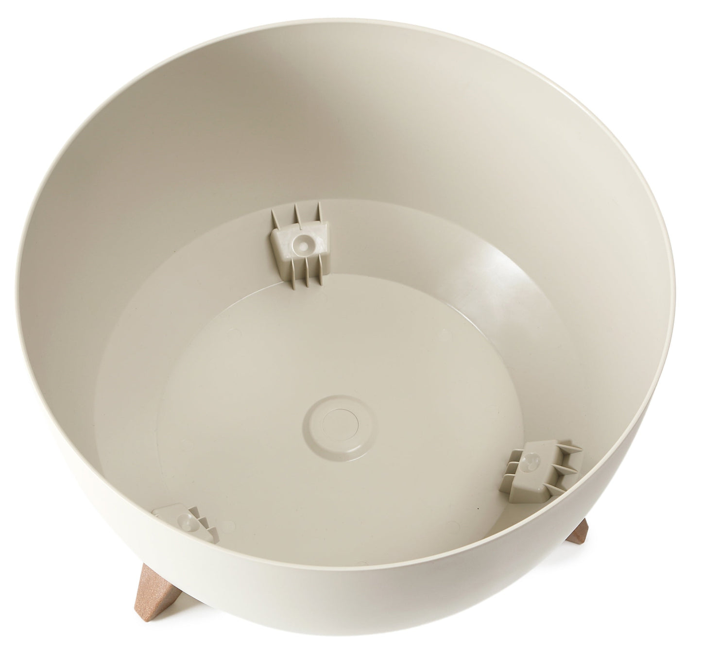 AP Supplies Roma Bowl Pot with Legs, Insert and Hole with Plug 240mm White