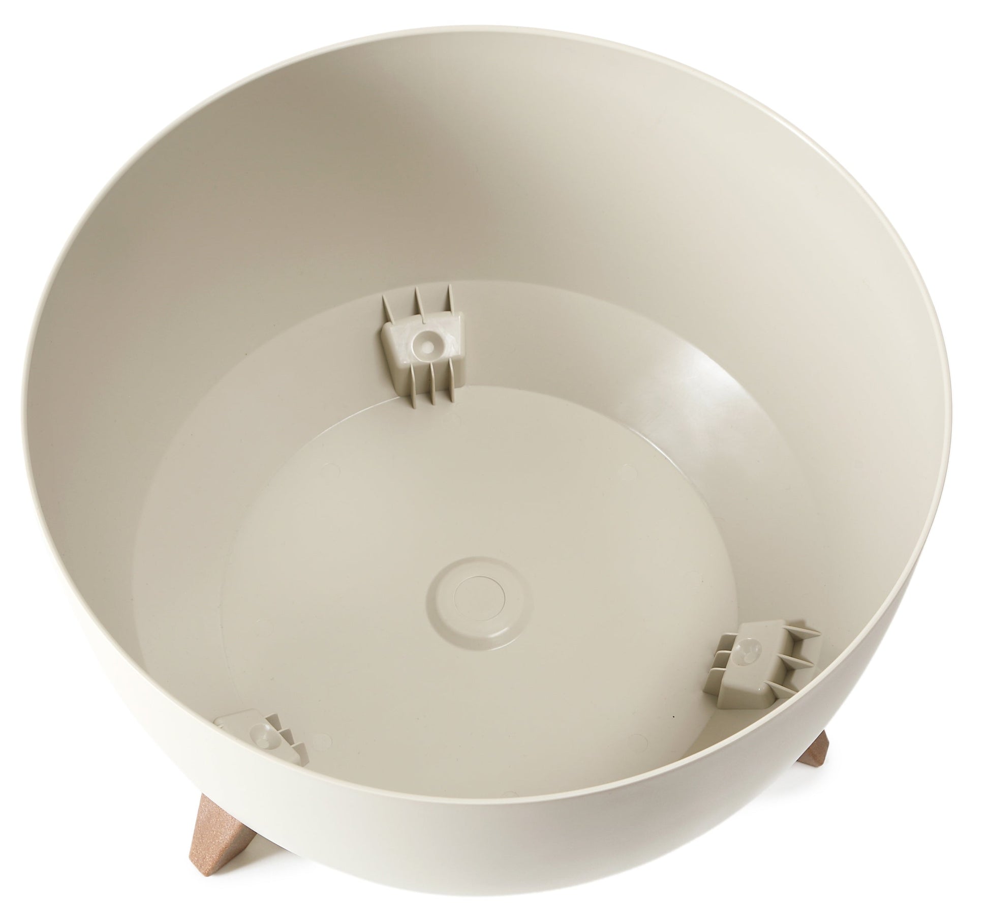 AP Supplies Roma Bowl Pot with Legs, Insert and Hole with Plug 240mm White