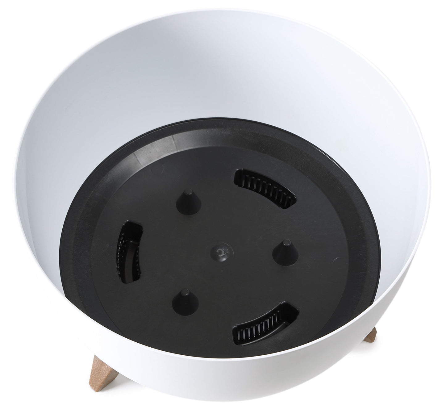 AP Supplies Roma Bowl Pot with Legs, Insert and Hole with Plug 240mm White