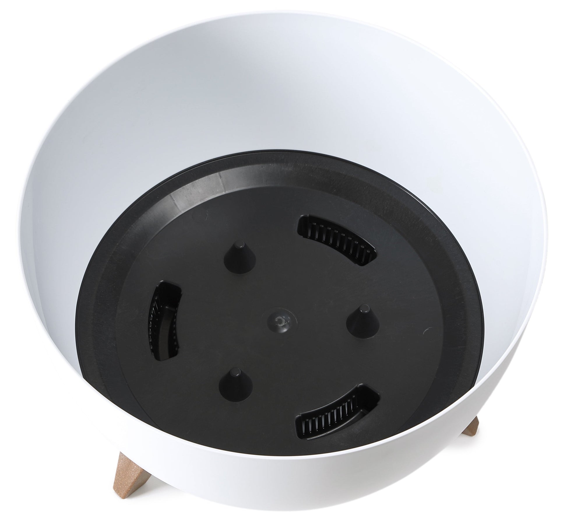 AP Supplies Roma Bowl Pot with Legs, Insert and Hole with Plug 240mm White