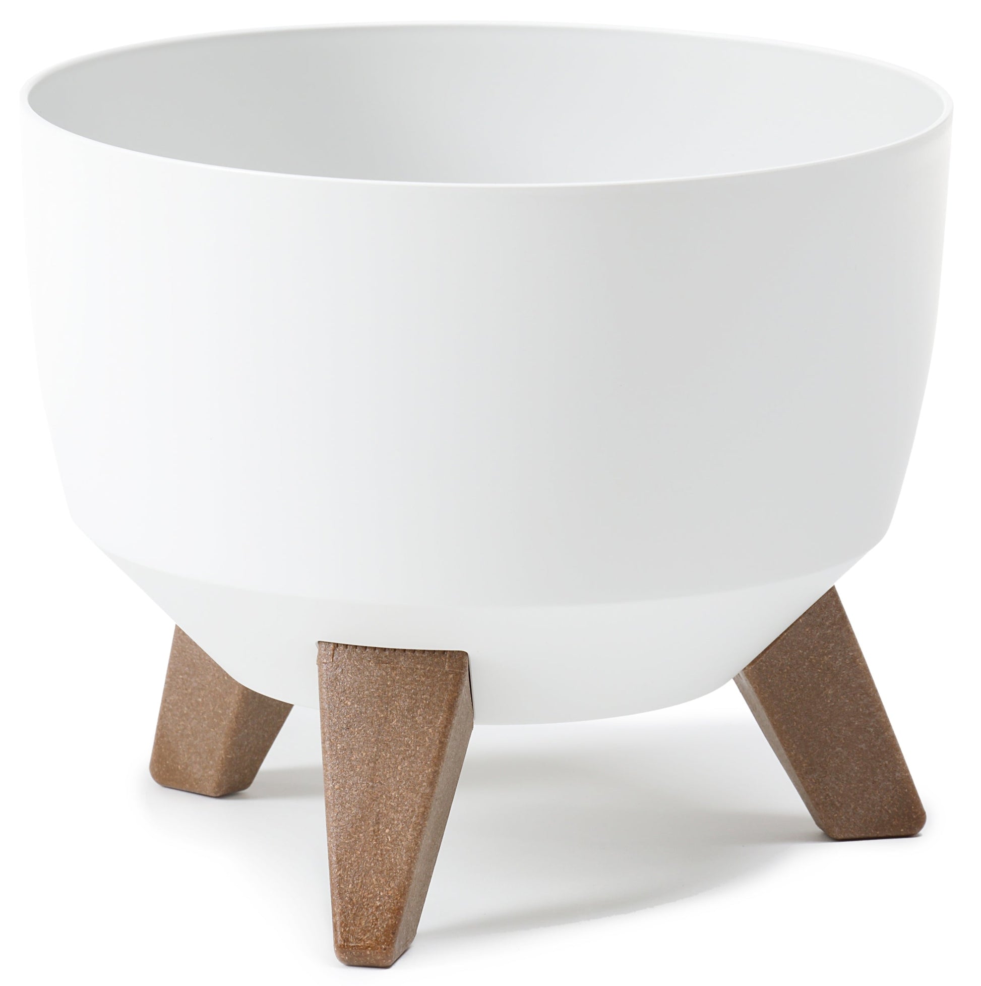 AP Supplies Roma Bowl Pot with Legs, Insert and Hole with Plug 240mm White