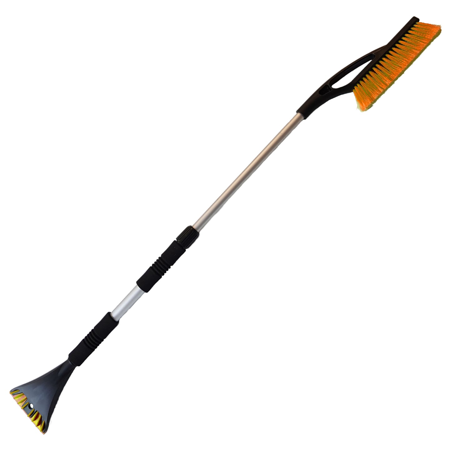 Telescopic Snow Brush + Ice Scraper Orange Frost Protection Fleece Car Accessory