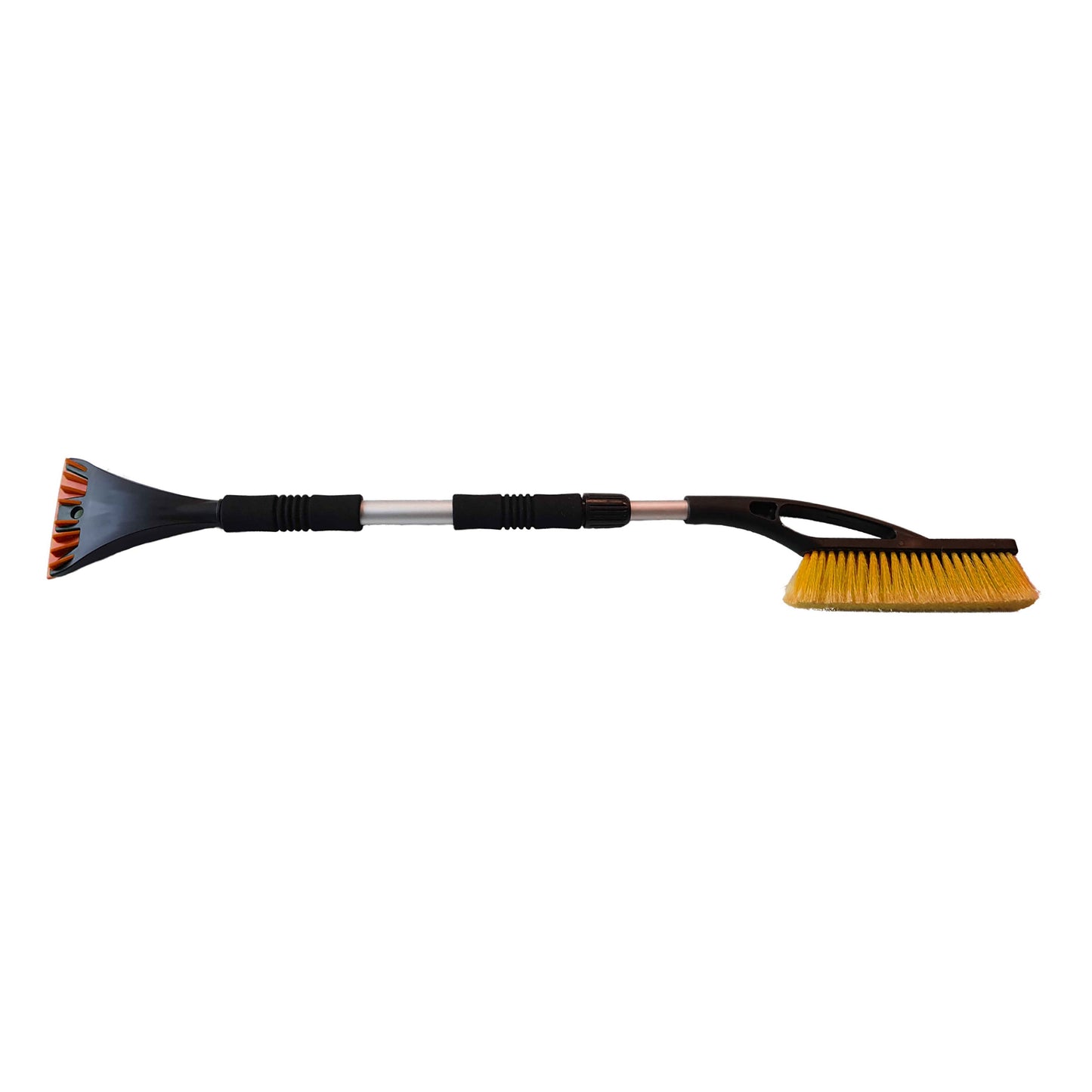 Telescopic Snow Brush + Ice Scraper Orange Frost Protection Fleece Car Accessory