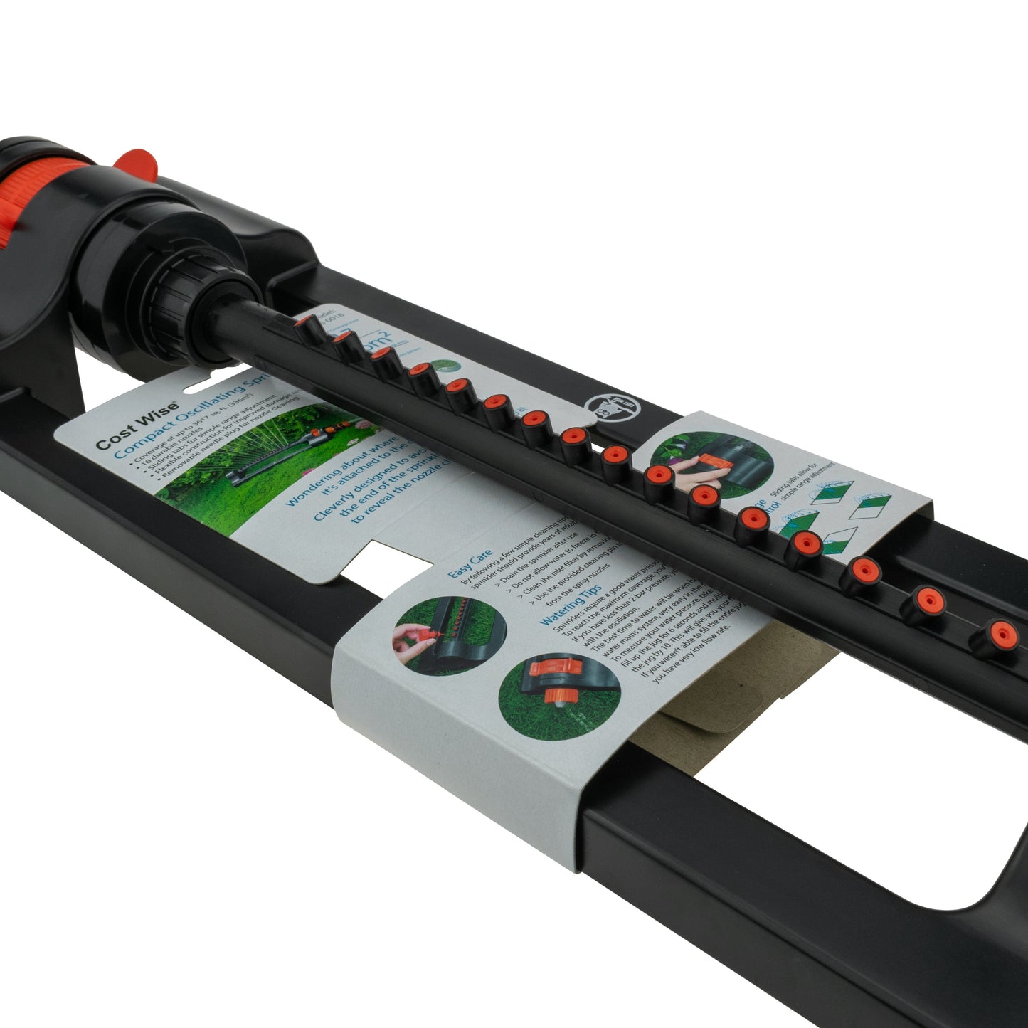 Oscillating Sprinkler Cost Wise Black Orange Outdoor Watering Kit Lawn Sprinkler
