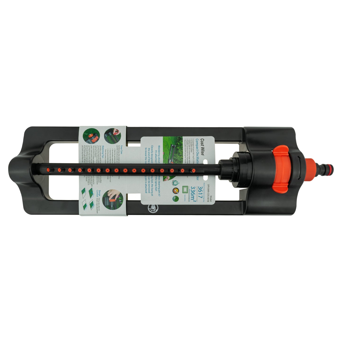 Oscillating Sprinkler Cost Wise Black Orange Outdoor Watering Kit Lawn Sprinkler