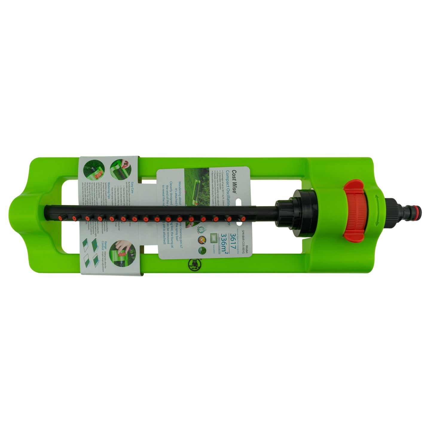 Oscillating Sprinkler Cost Wise Green Garden Hose Pipe DIY Workshop Accessory