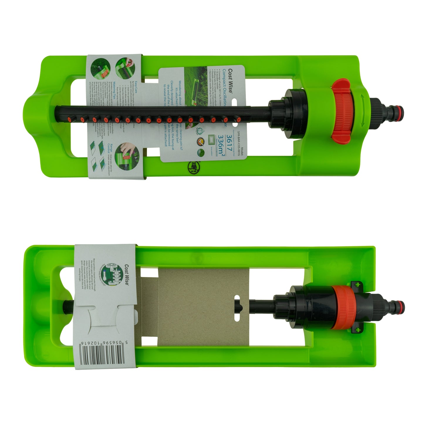 Oscillating Sprinkler Cost Wise Green Garden Hose Pipe DIY Workshop Accessory
