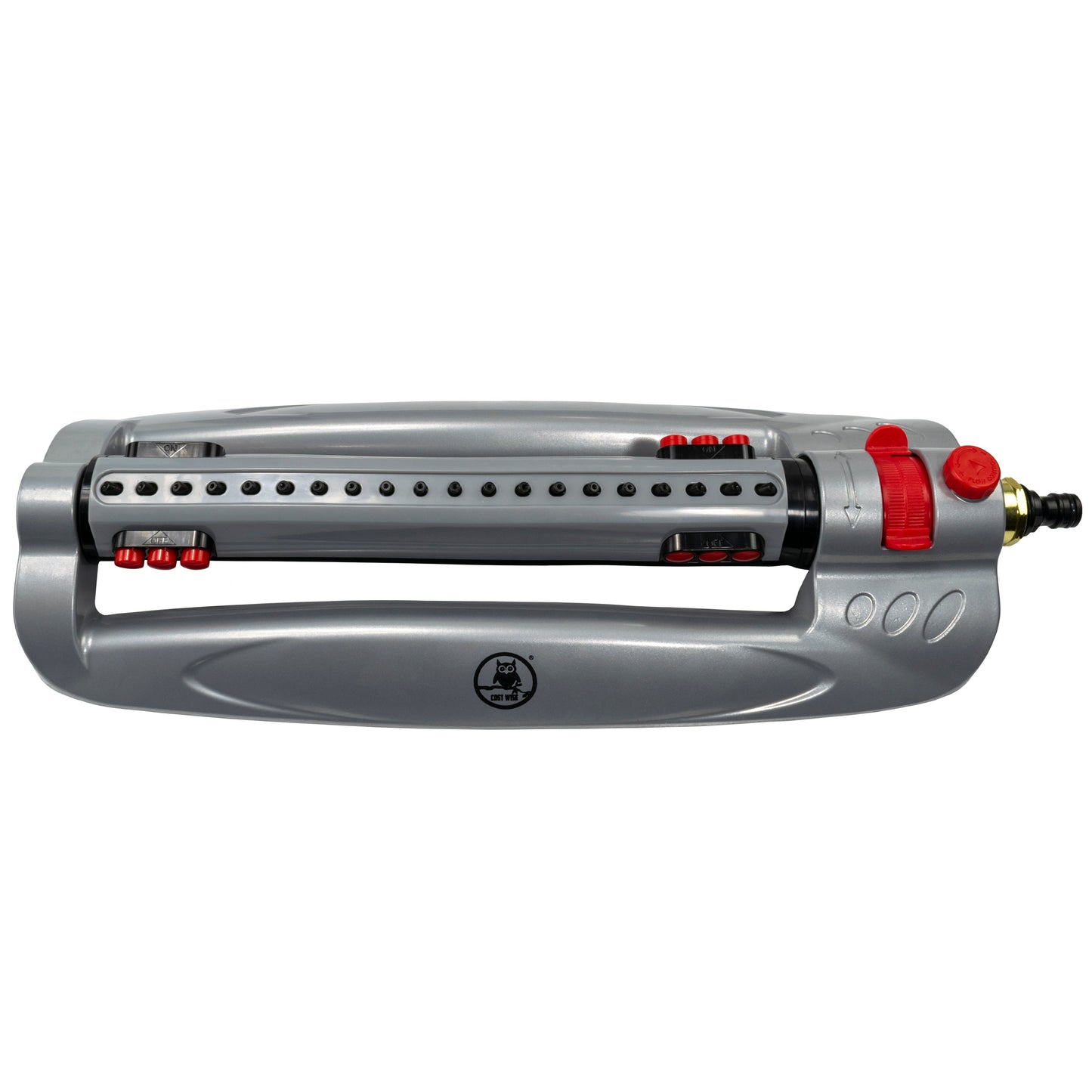 Bar Metal Turbo Oscillating Sprinkler Water Flow Control Outdoor Hose Accessory