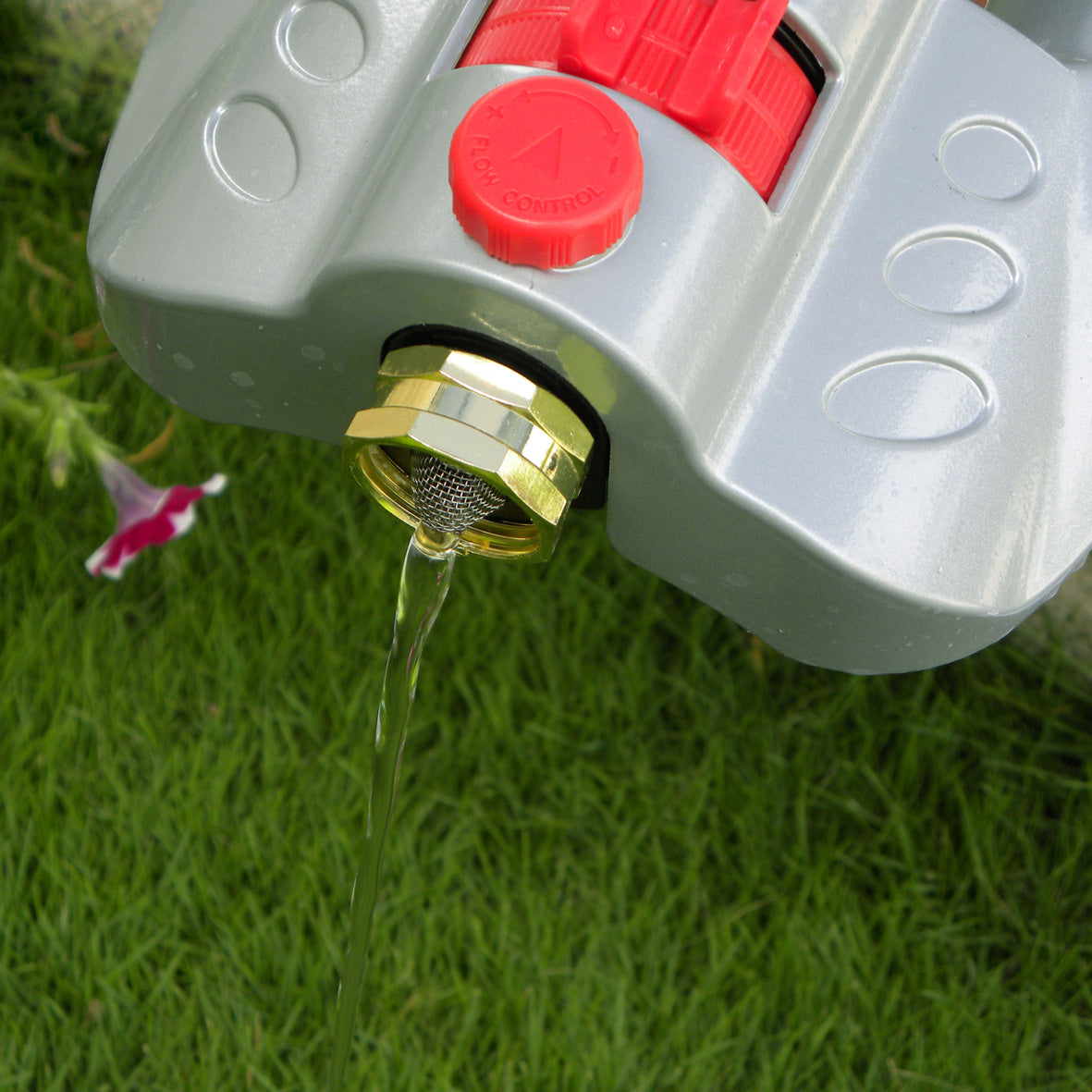 Bar Metal Turbo Oscillating Sprinkler Water Flow Control Outdoor Hose Accessory