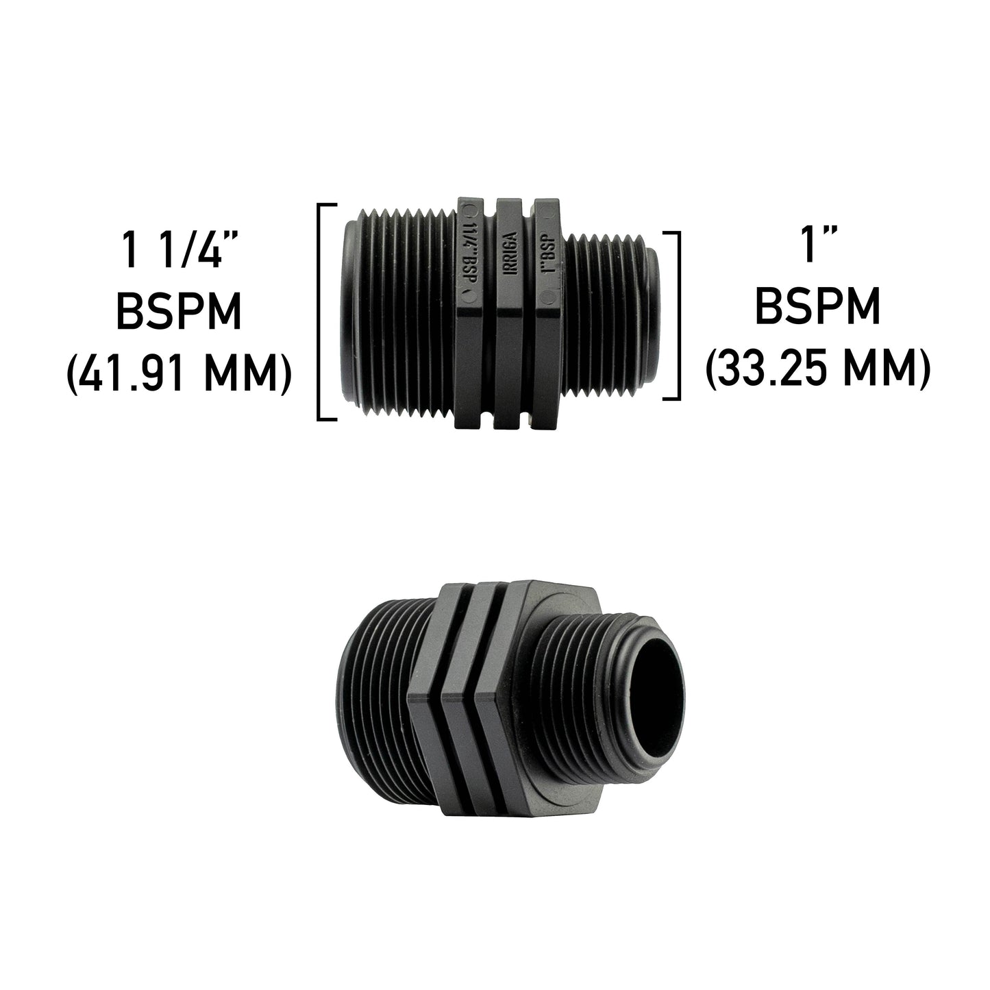 AP Supplies Reducing Nipple 1.25” BSP – 1” BSP Male