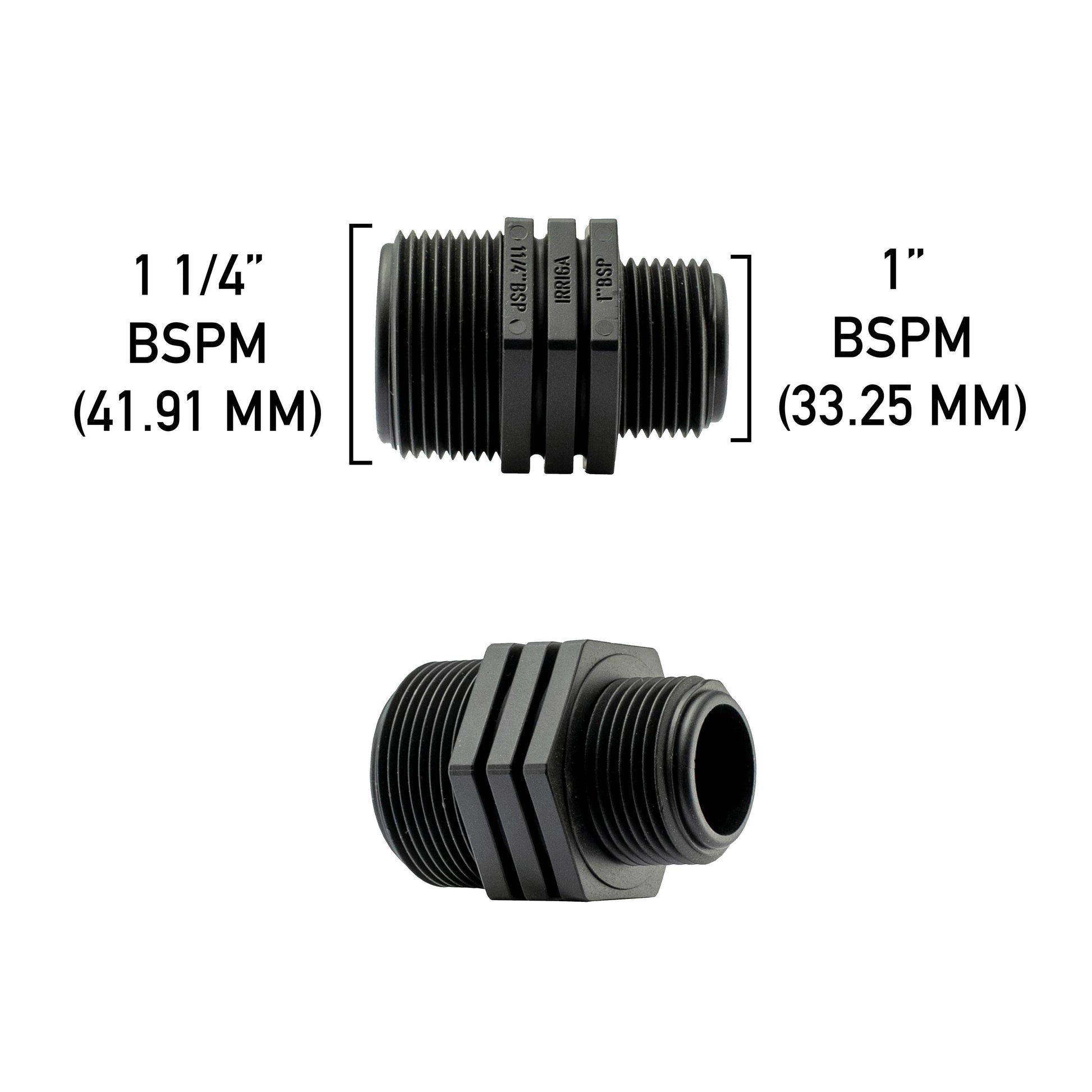 AP Supplies Reducing Nipple 1.25” BSP – 1” BSP Male