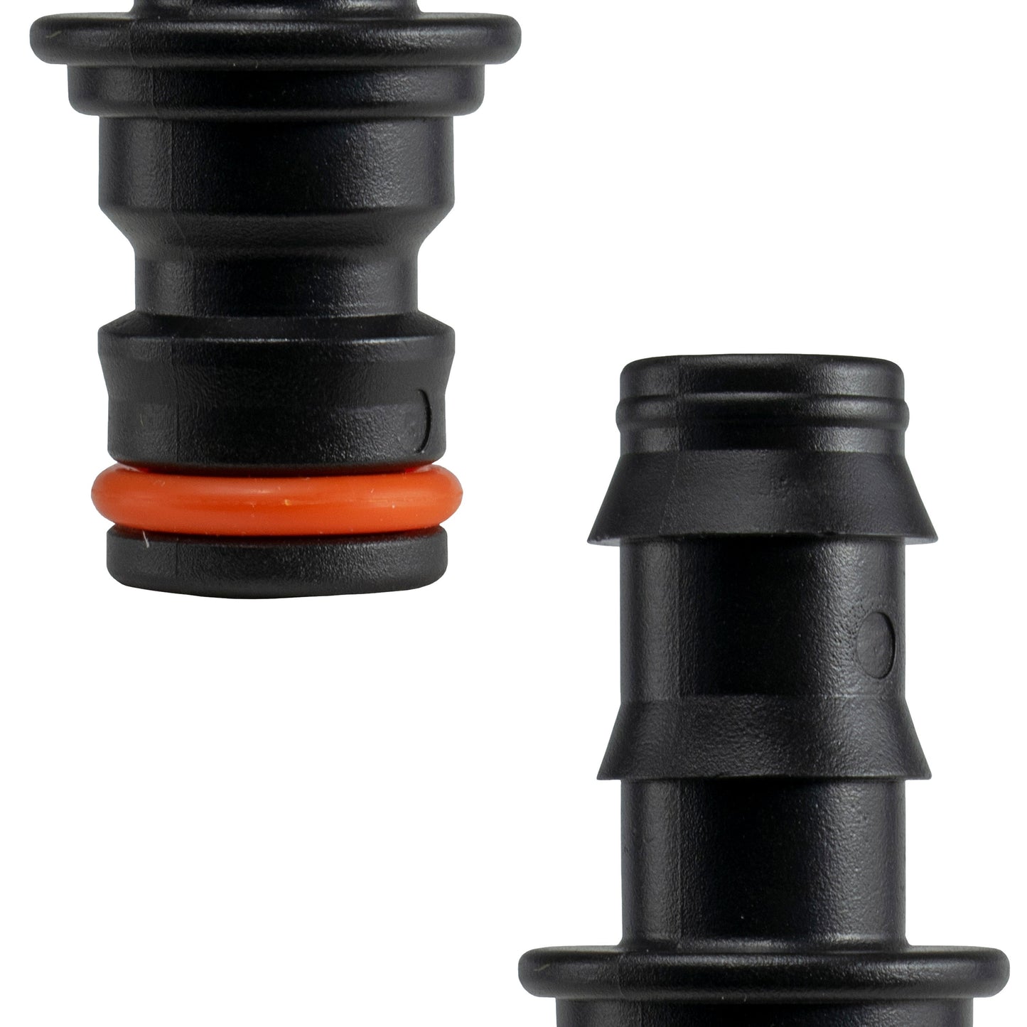 Porous Pipe Connector 1/2in Barb to Snap On Male for Drip Irrigation Fitting