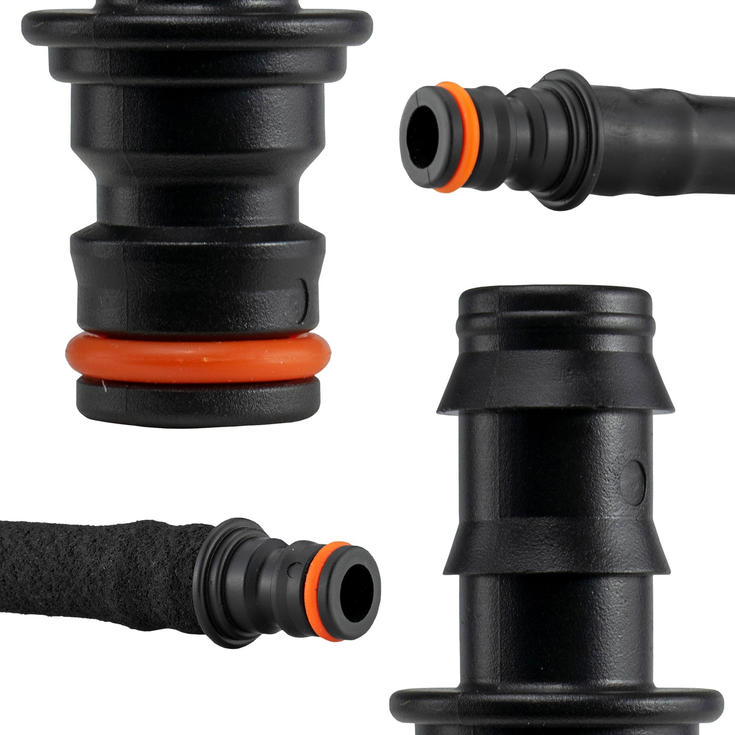 Porous Pipe Connector 1/2in Barb to Snap On Male for Drip Irrigation Fitting