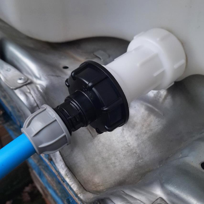 AP Supplies IBC Extender with 2” S60X6 Cap and 25mm MDPE Straight