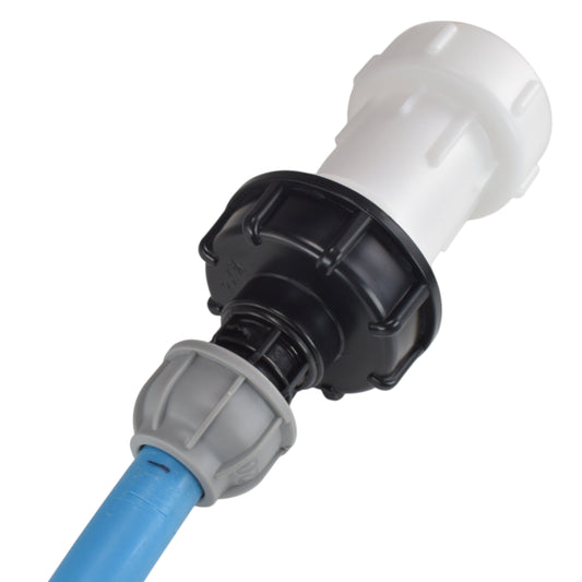 AP Supplies IBC Extender with 2” S60X6 Cap and 25mm MDPE Straight