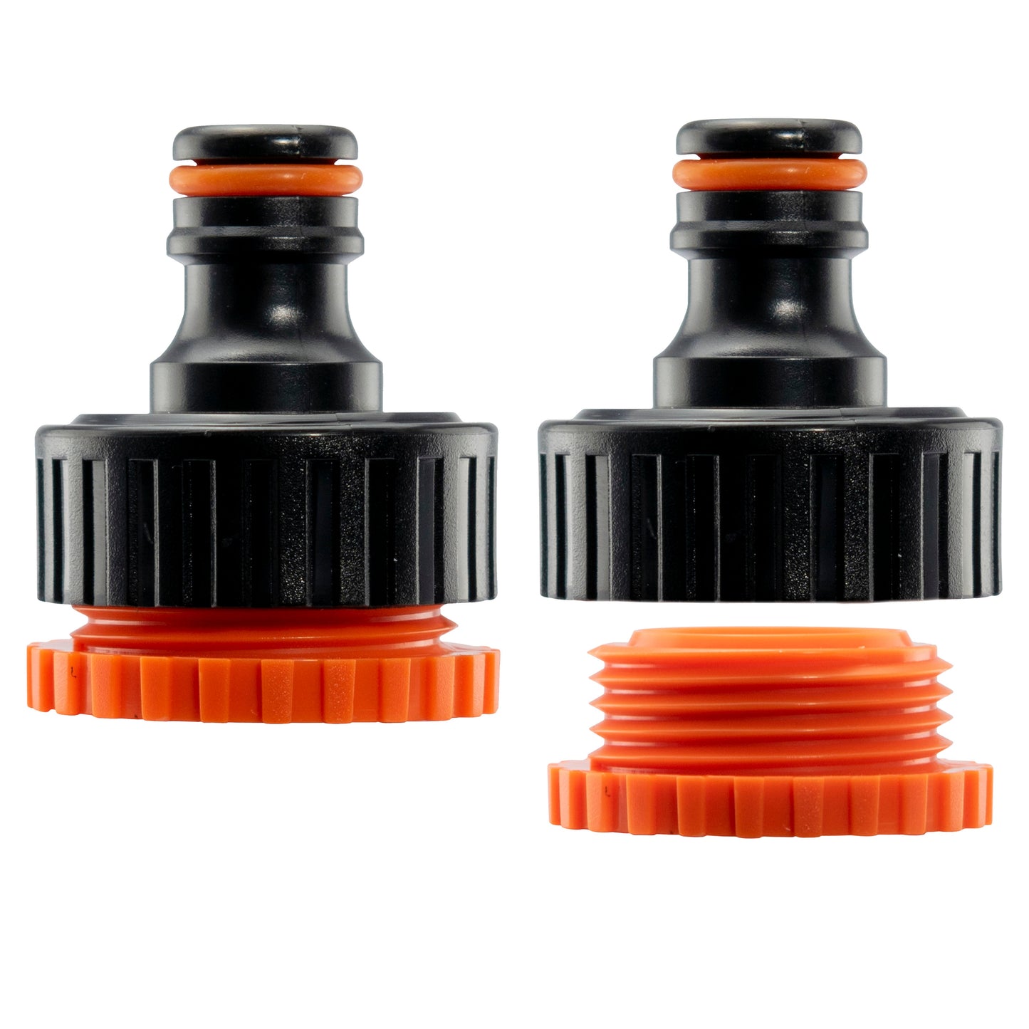 Hose Connectors Set With Nozzle Black Orange Garden Hose Pipe Hose Connector Set