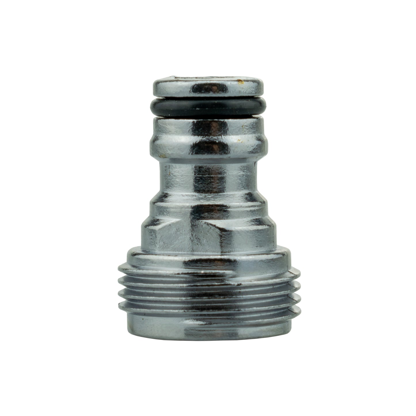 Tap Connector Snap On Male - 3/4in BSPM Brass Nickle Plated for Garden Hose Pipe
