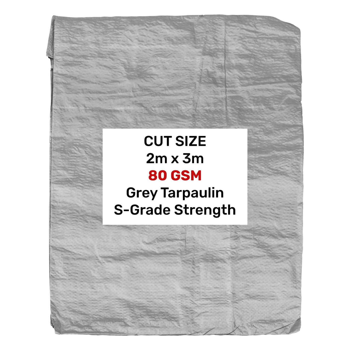 Grey S-Grade Tarpaulin 2m x 3m Waterproof Tarpaulin Cover Garden Furniture Cover